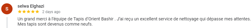 Témoignage d'une cliente satisfaite de nos services de nettoyage.